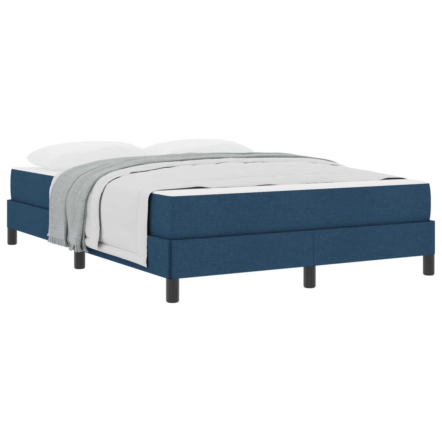 vidaXL Κρεβάτι με ελατήρια με στρώμα Μπλε 160 x 200 cm ύφασμα