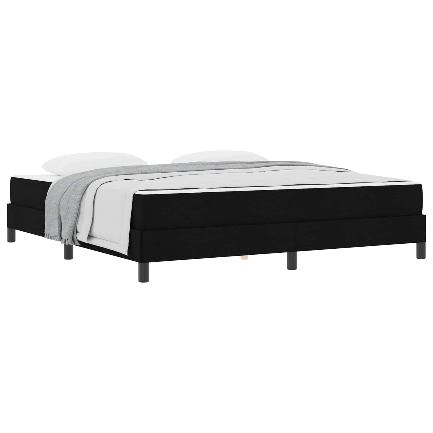 vidaXL Κρεβάτι με ελατήρια με στρώμα Μαύρο 180 x 200 cm ύφασμα