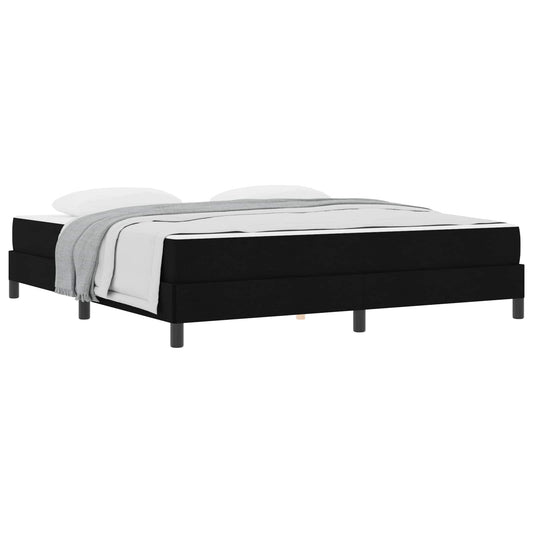 vidaXL Κρεβάτι με ελατήρια με στρώμα Μαύρο 180 x 200 cm ύφασμα