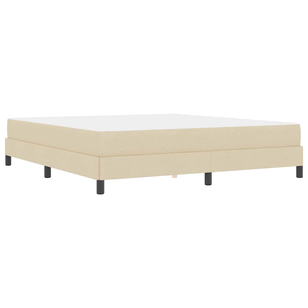 vidaXL Κρεβάτι με ελατήρια με στρώμα Κρεμ 180 x 200 cm ύφασμα
