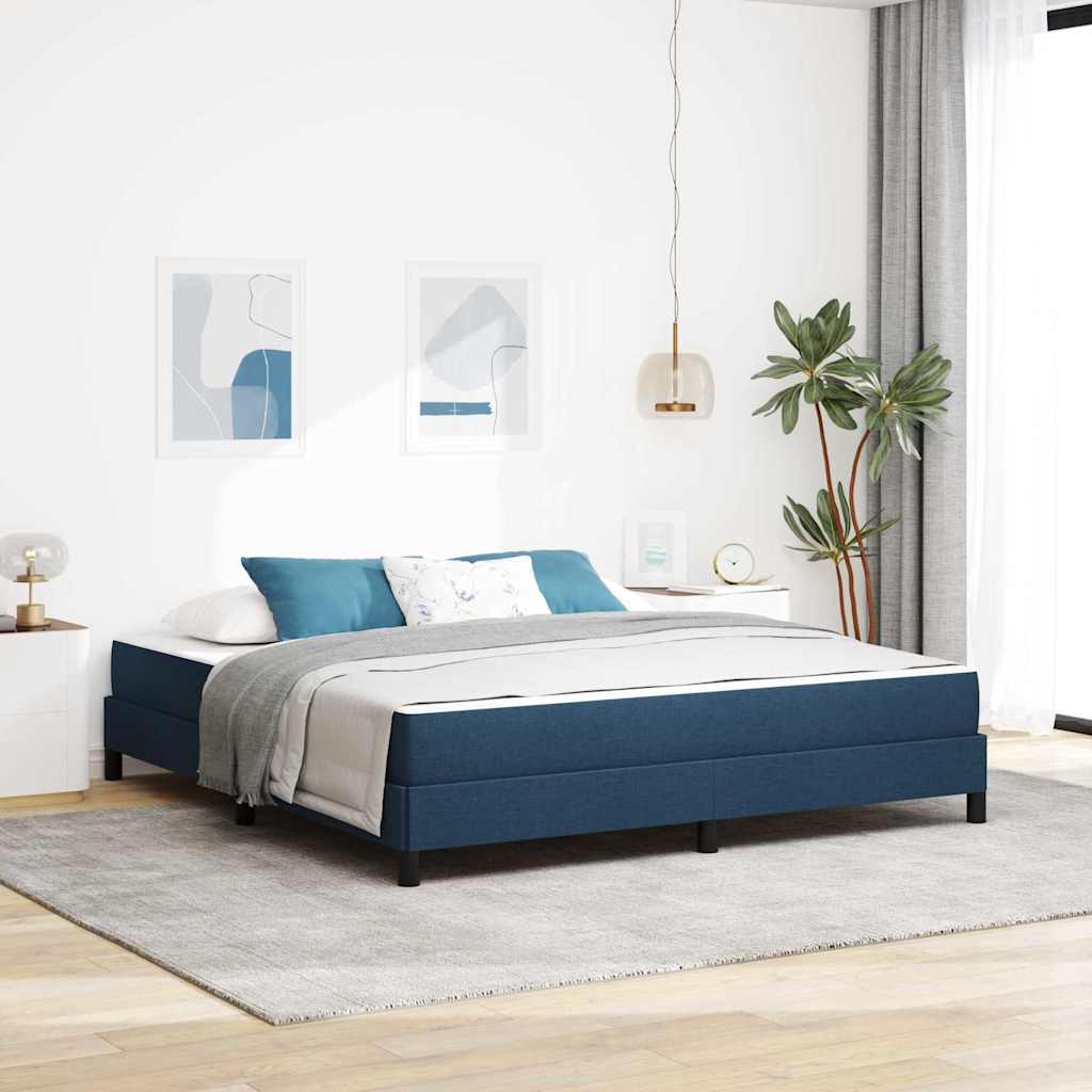 vidaXL Κρεβάτι με ελατήρια με στρώμα Μπλε 180 x 200 cm ύφασμα