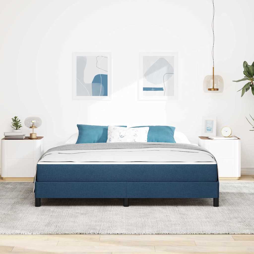 vidaXL Κρεβάτι με ελατήρια με στρώμα Μπλε 180 x 200 cm ύφασμα