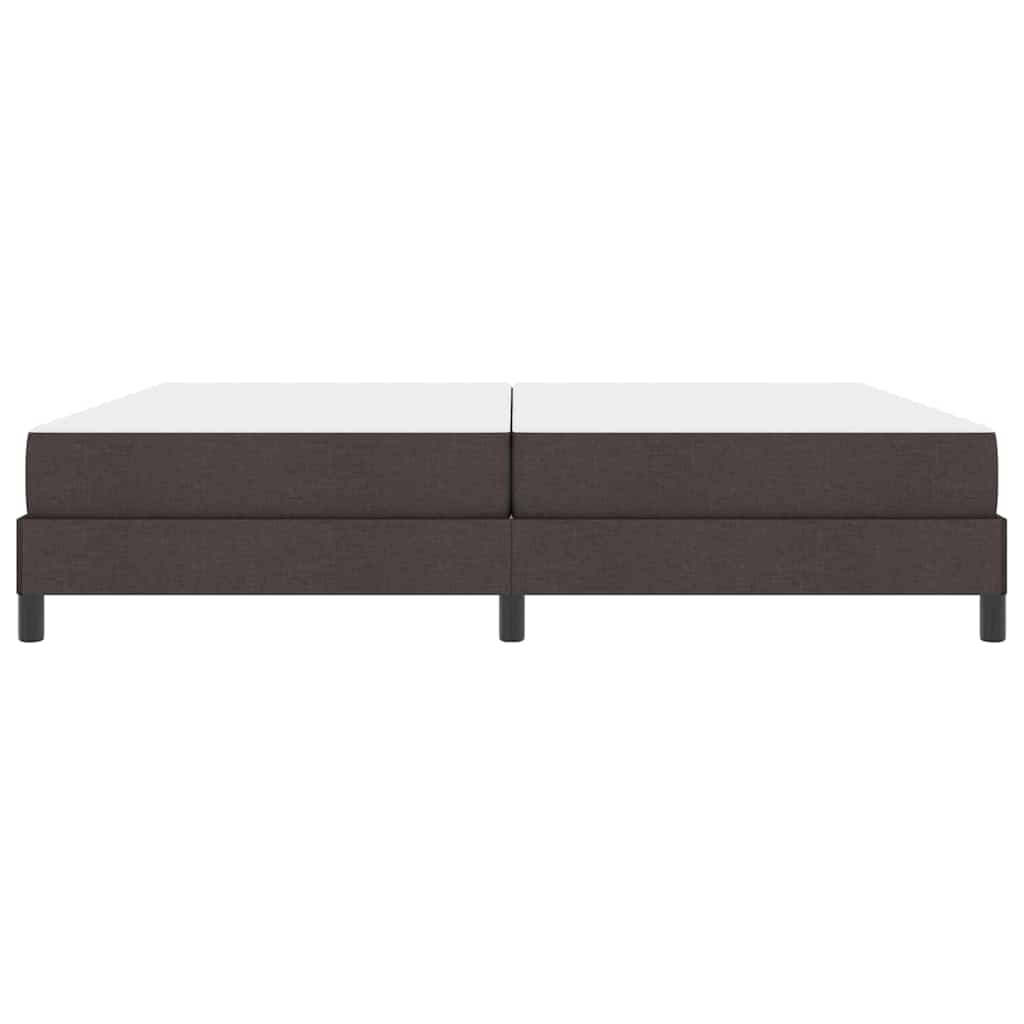 vidaXL Κρεβάτι με ελατήρια Σκούρο Καφέ 200 x 200 cm ύφασμα