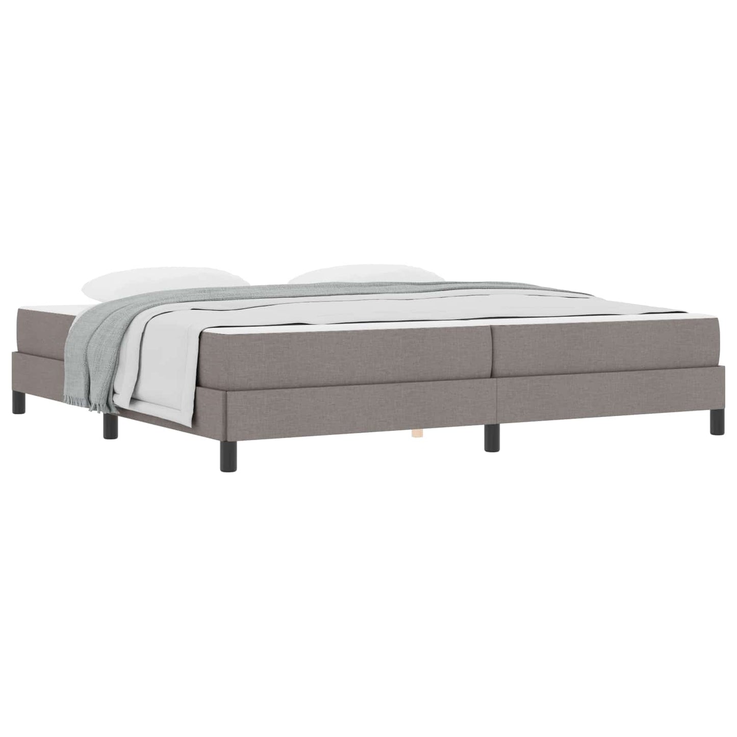 vidaXL Κρεβάτι με ελατήρια με στρώμα Taupe 200 x 200 cm ύφασμα