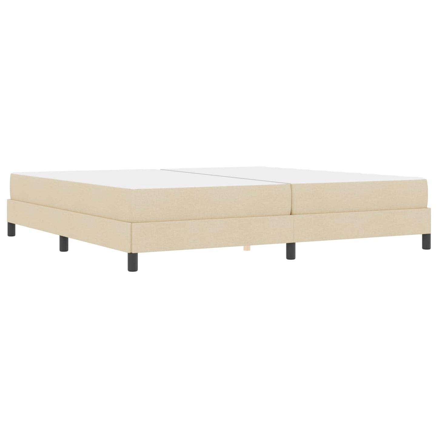 vidaXL Κρεβάτι με ελατήρια με στρώμα Κρεμ 200 x 200 cm ύφασμα