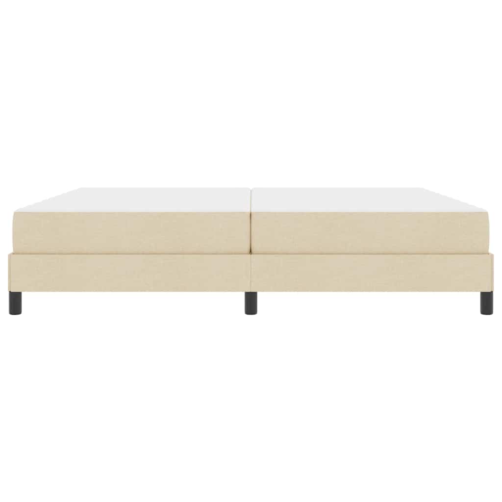 vidaXL Κρεβάτι με ελατήρια με στρώμα Κρεμ 200 x 200 cm ύφασμα