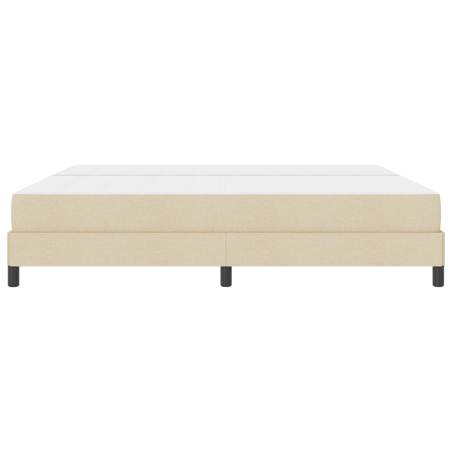 vidaXL Κρεβάτι με ελατήρια με στρώμα Κρεμ 200 x 200 cm ύφασμα