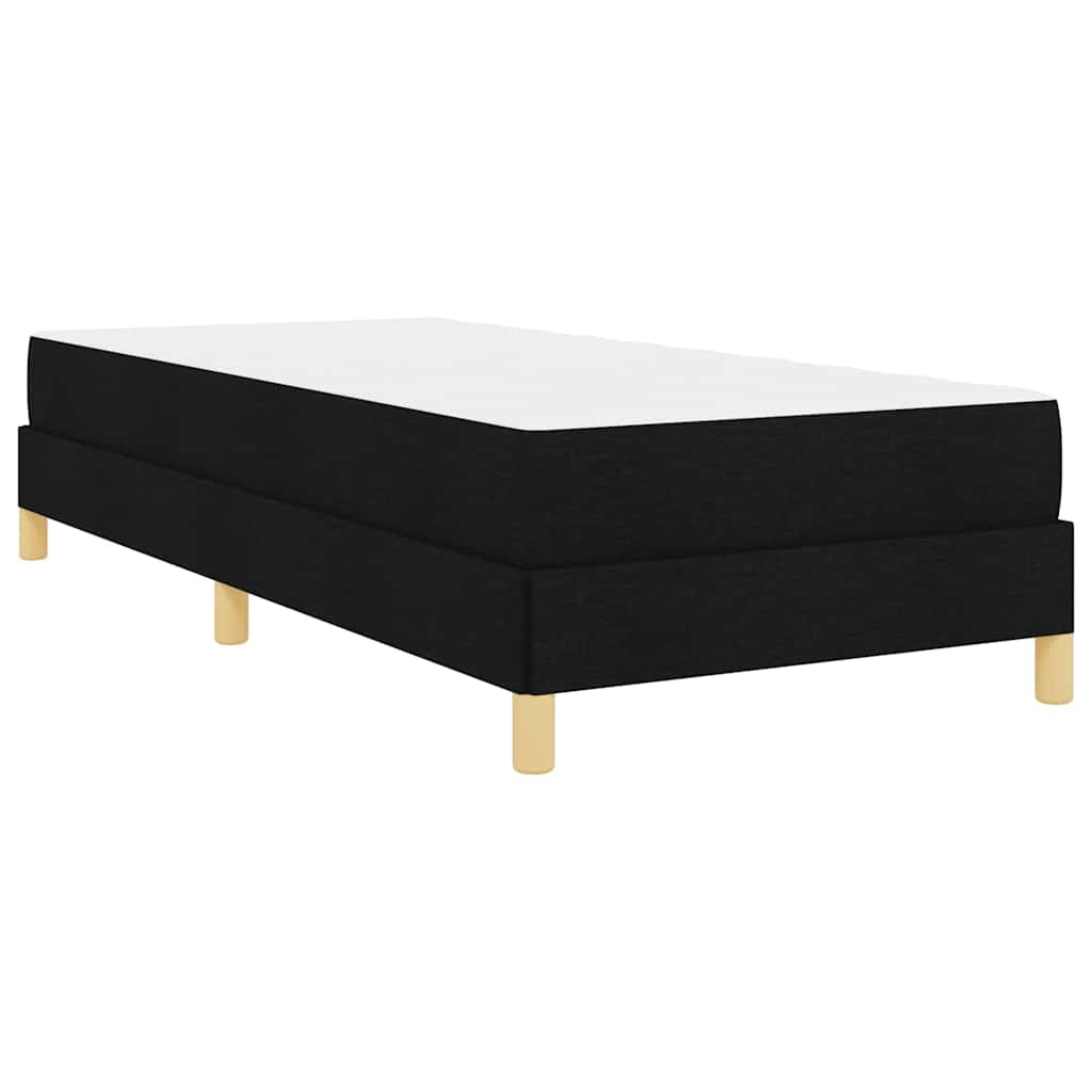 vidaXL Κρεβάτι με ελατήρια με στρώμα Μαύρο 90 x 190 cm ύφασμα