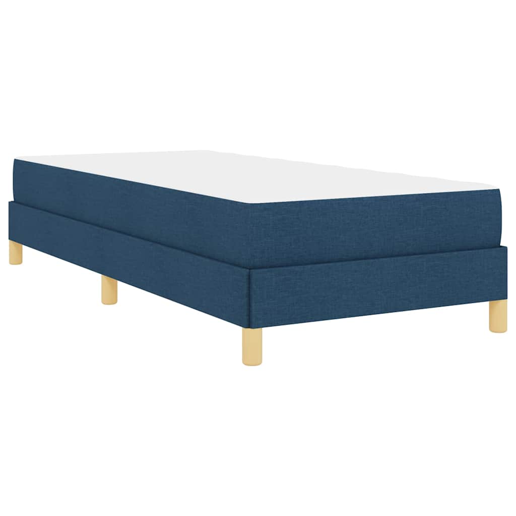 vidaXL Κρεβάτι με ελατήρια με στρώμα Μπλε 90 x 200 cm ύφασμα