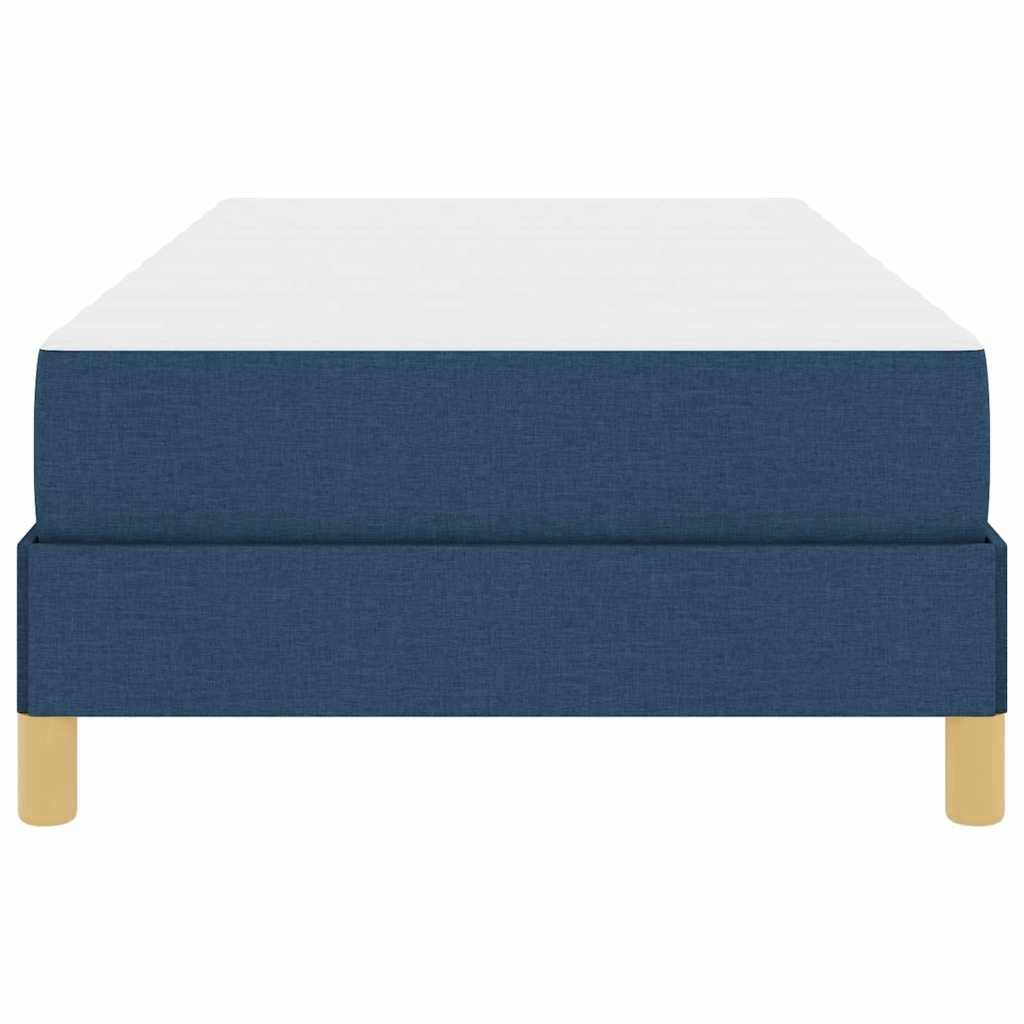vidaXL Κρεβάτι με ελατήρια με στρώμα Μπλε 90 x 200 cm ύφασμα