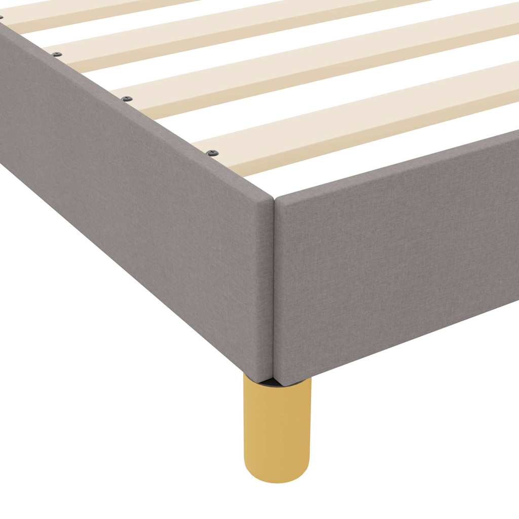 vidaXL Κρεβάτι με ελατήρια με στρώμα Taupe 100 x 200 cm ύφασμα