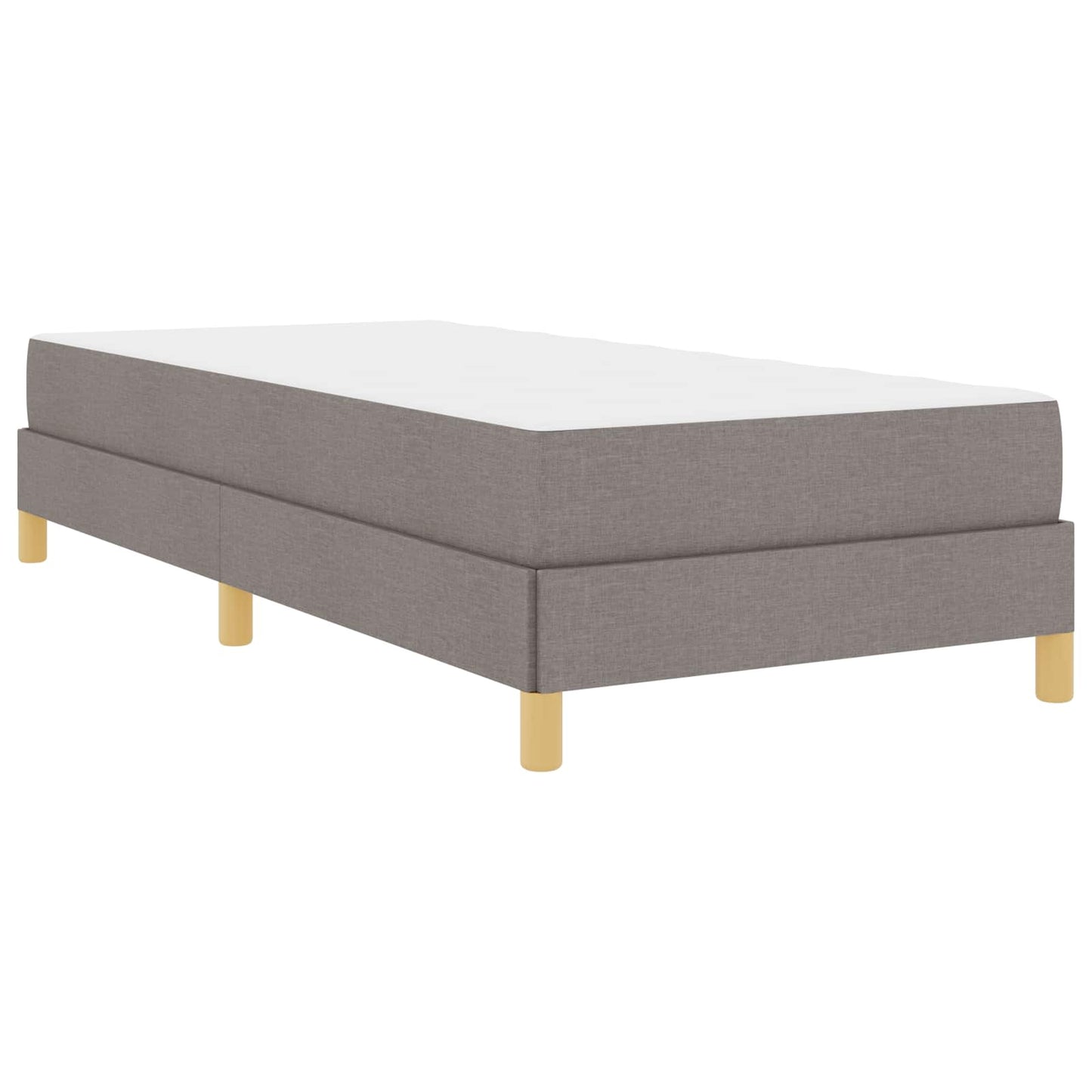 vidaXL Κρεβάτι με ελατήρια με στρώμα Taupe 100 x 200 cm ύφασμα