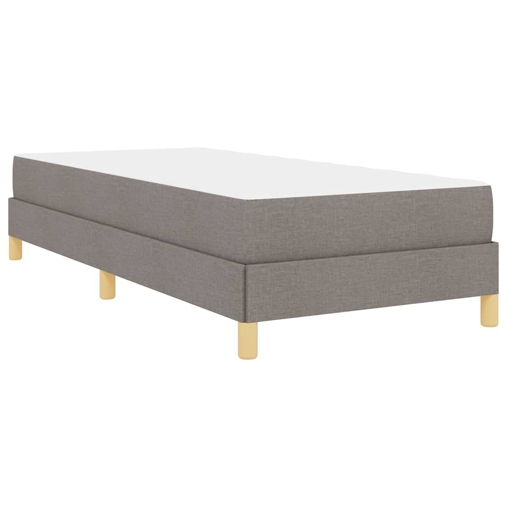 vidaXL Κρεβάτι με ελατήρια με στρώμα Taupe 100 x 200 cm ύφασμα