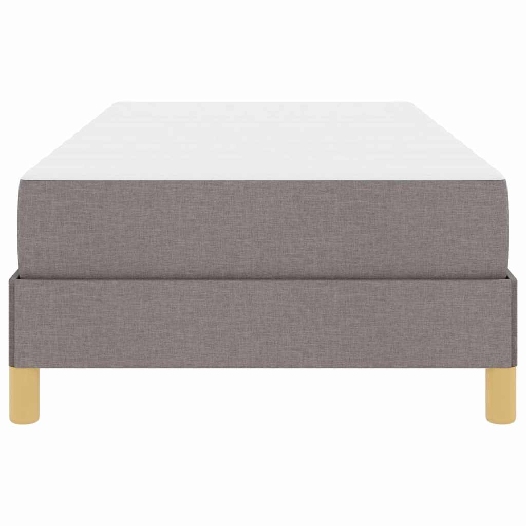 vidaXL Κρεβάτι με ελατήρια με στρώμα Taupe 100 x 200 cm ύφασμα