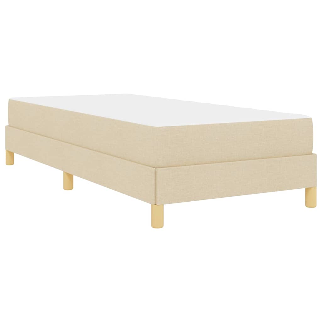 vidaXL Κρεβάτι με ελατήρια με στρώμα Κρεμ 100 x 200 cm ύφασμα