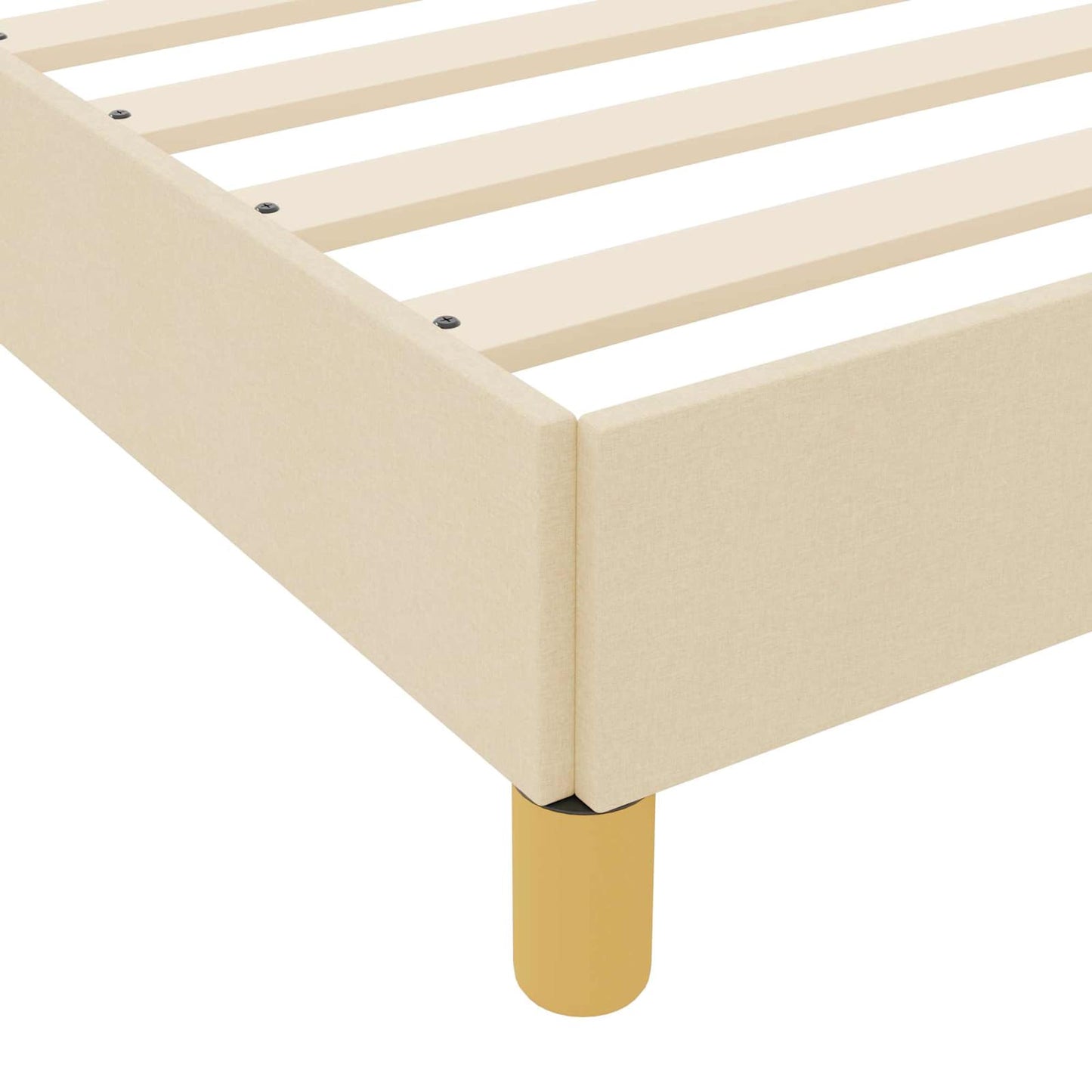 vidaXL Κρεβάτι με ελατήρια με στρώμα Κρεμ 120 x 190 cm ύφασμα
