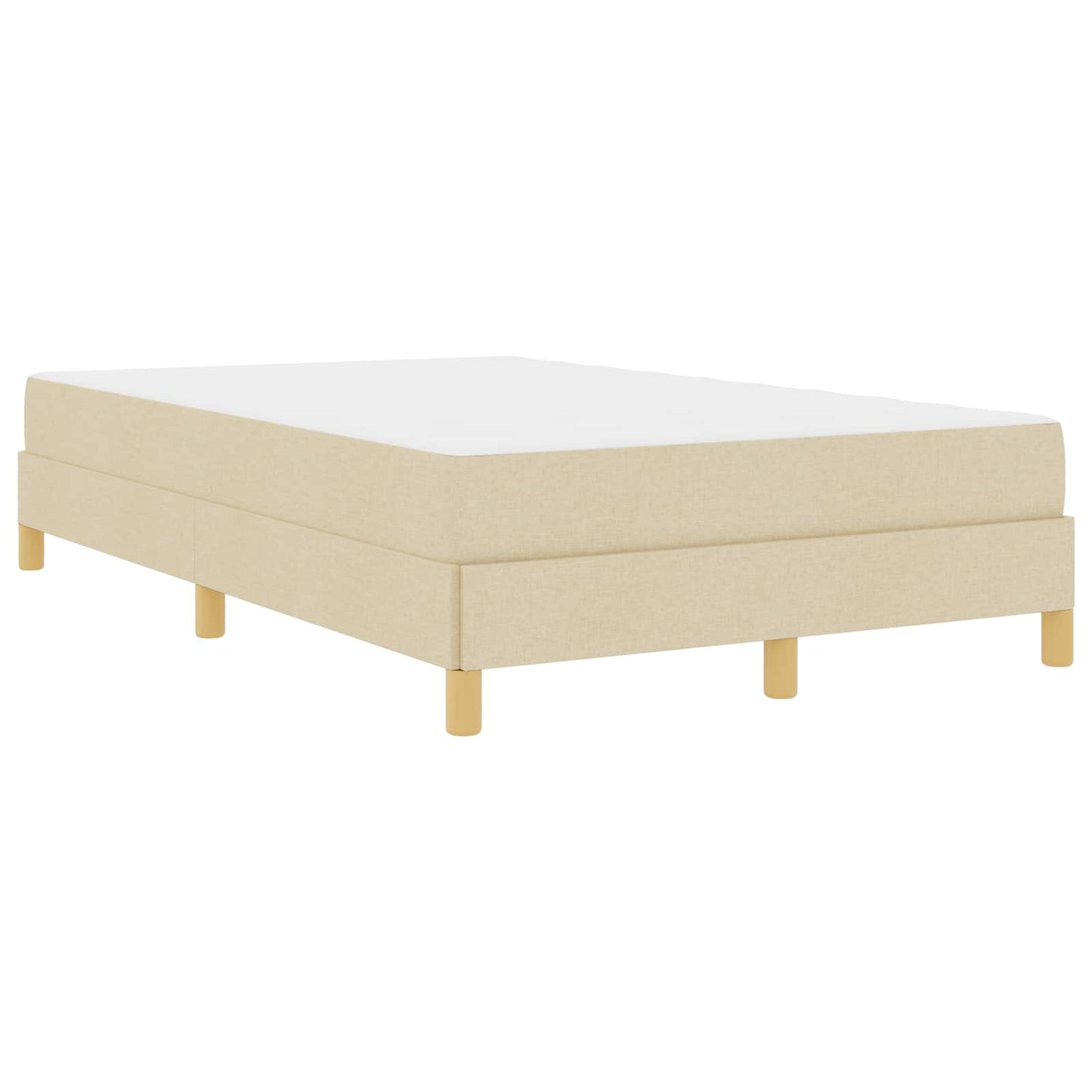 vidaXL Κρεβάτι με ελατήρια με στρώμα Κρεμ 120 x 190 cm ύφασμα