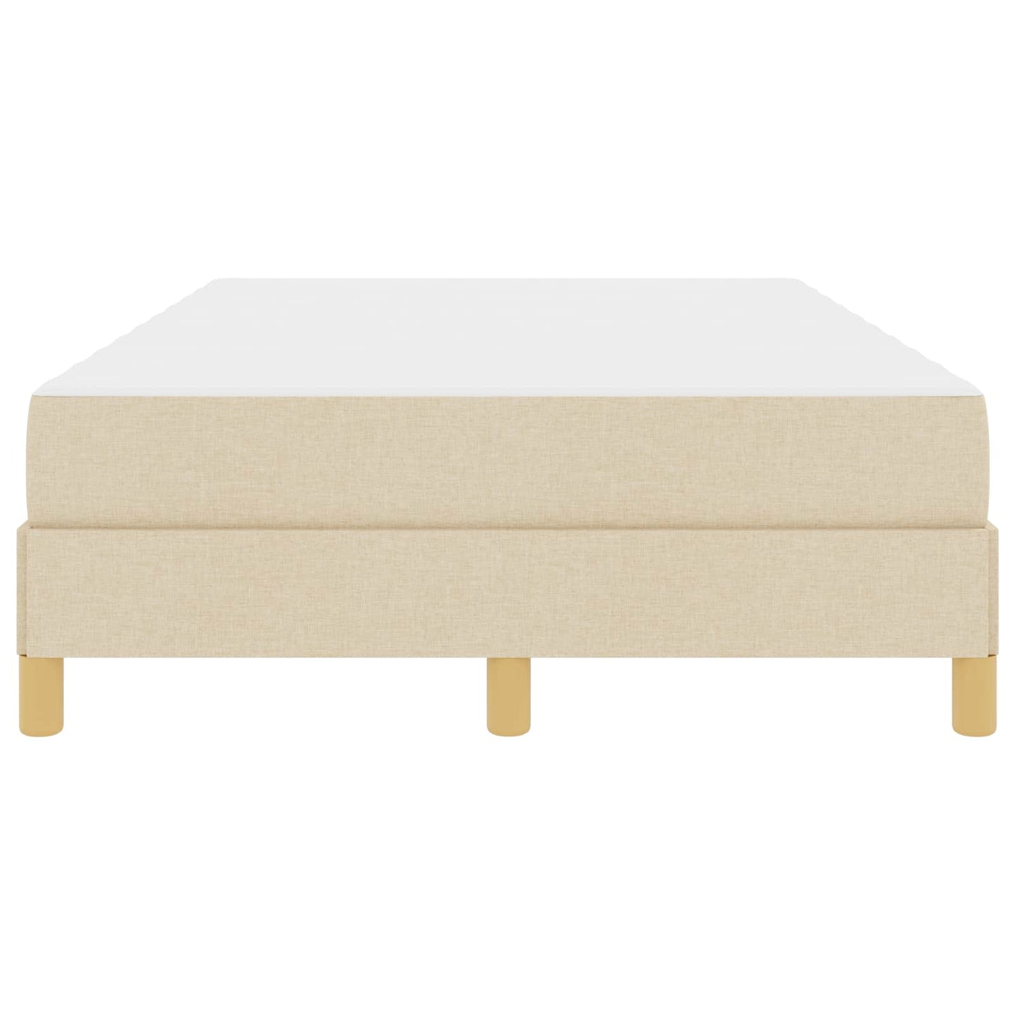 vidaXL Κρεβάτι με ελατήρια με στρώμα Κρεμ 120 x 190 cm ύφασμα