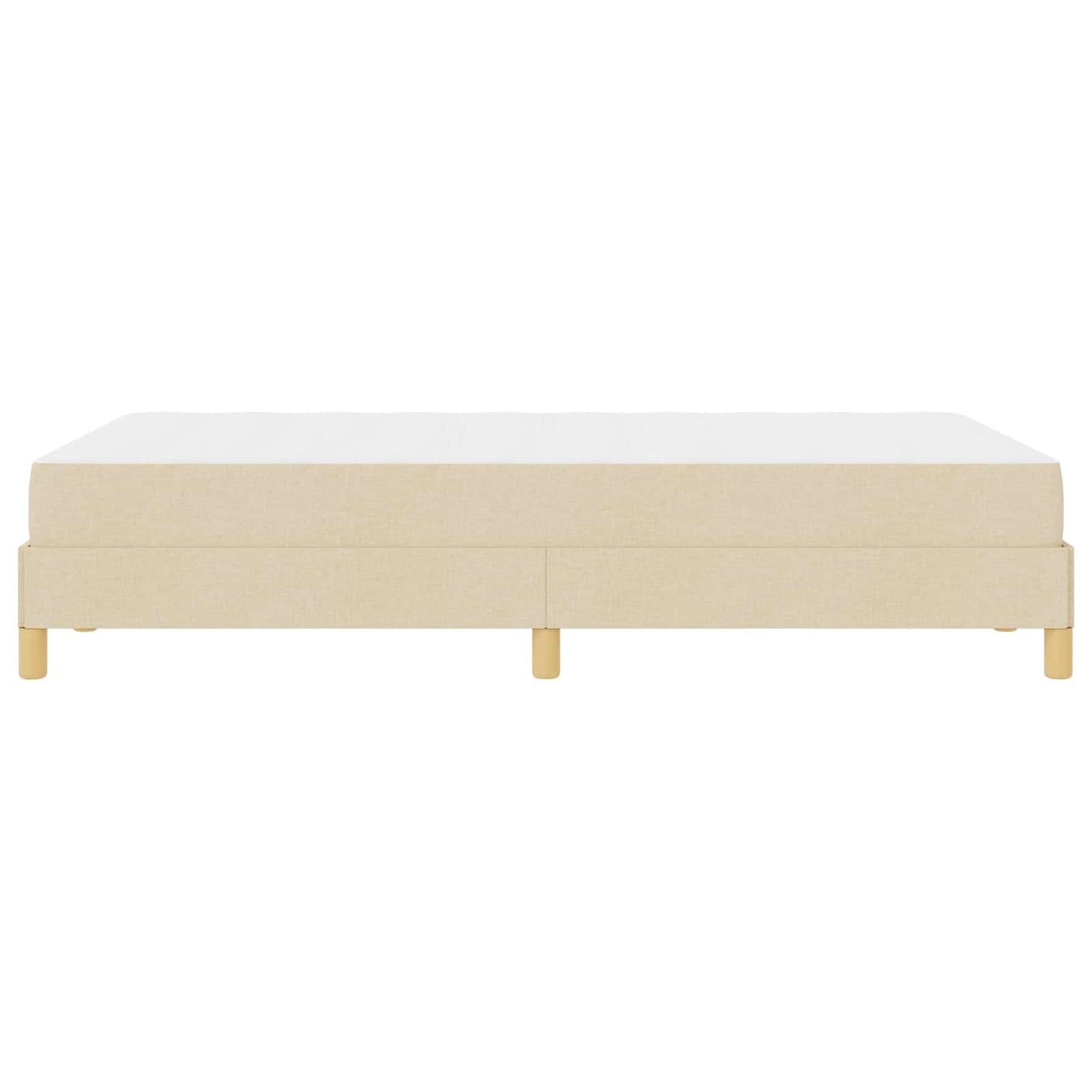 vidaXL Κρεβάτι με ελατήρια με στρώμα Κρεμ 120 x 190 cm ύφασμα