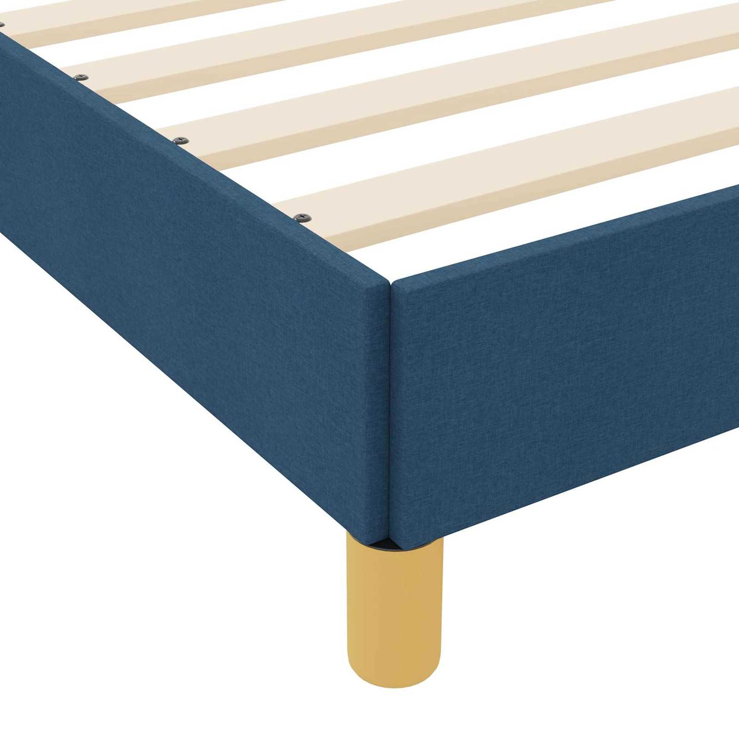 vidaXL Κρεβάτι με ελατήρια με στρώμα Μπλε 120 x 190 cm ύφασμα