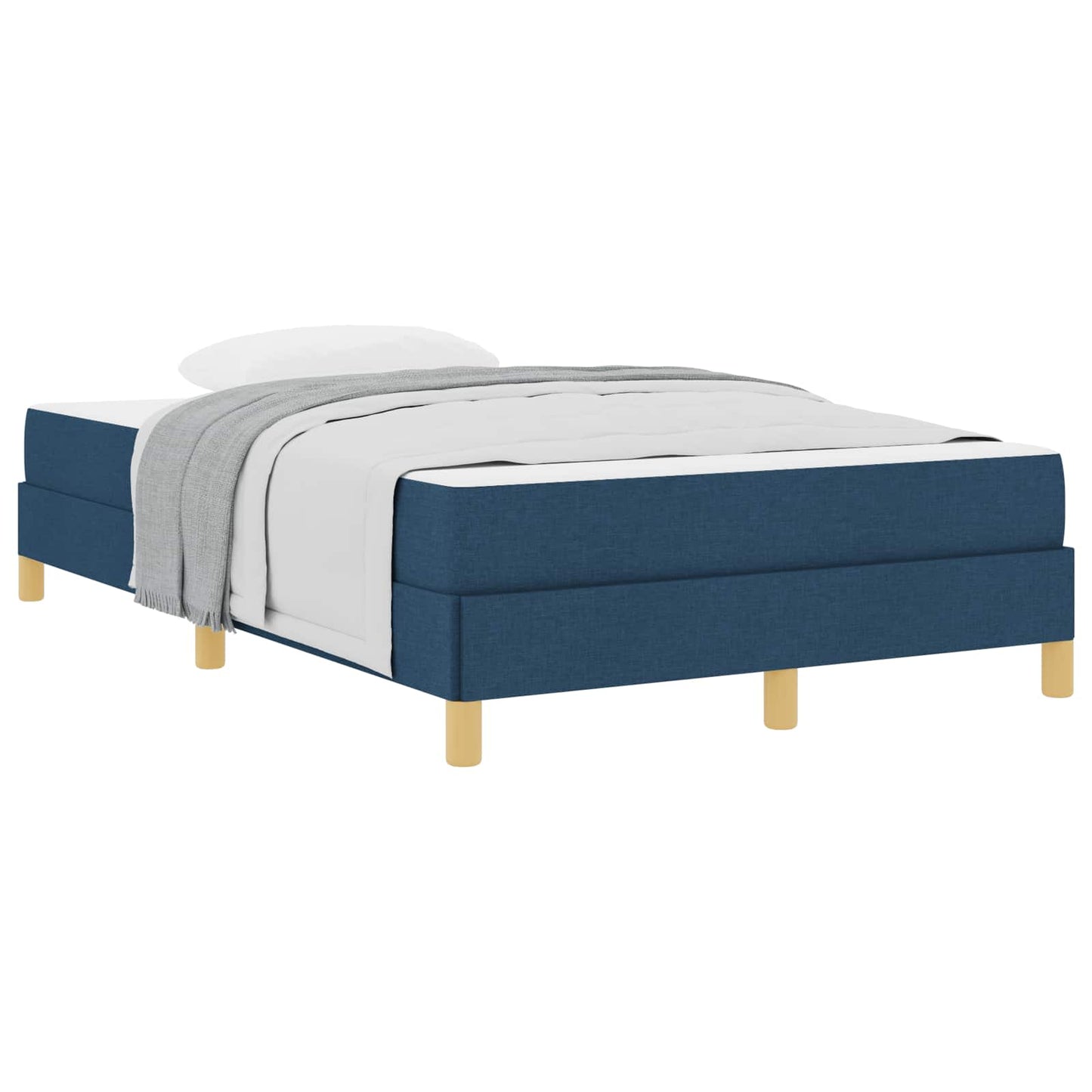 vidaXL Κρεβάτι με ελατήρια με στρώμα Μπλε 120 x 190 cm ύφασμα