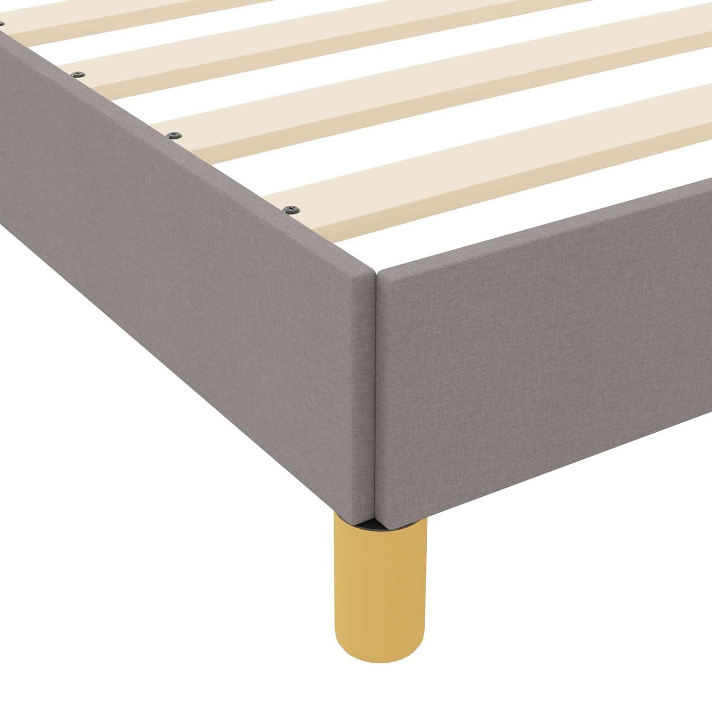 vidaXL Κρεβάτι με ελατήρια με στρώμα Taupe 120 x 200 cm ύφασμα