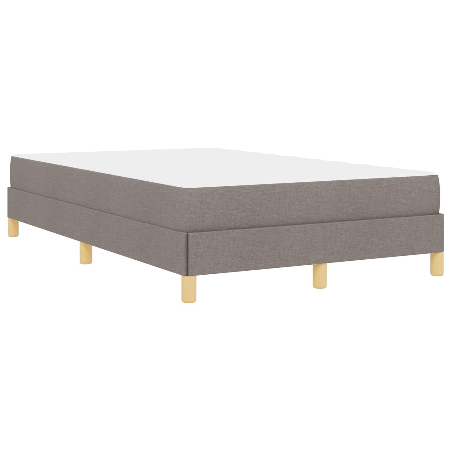 vidaXL Κρεβάτι με ελατήρια με στρώμα Taupe 120 x 200 cm ύφασμα
