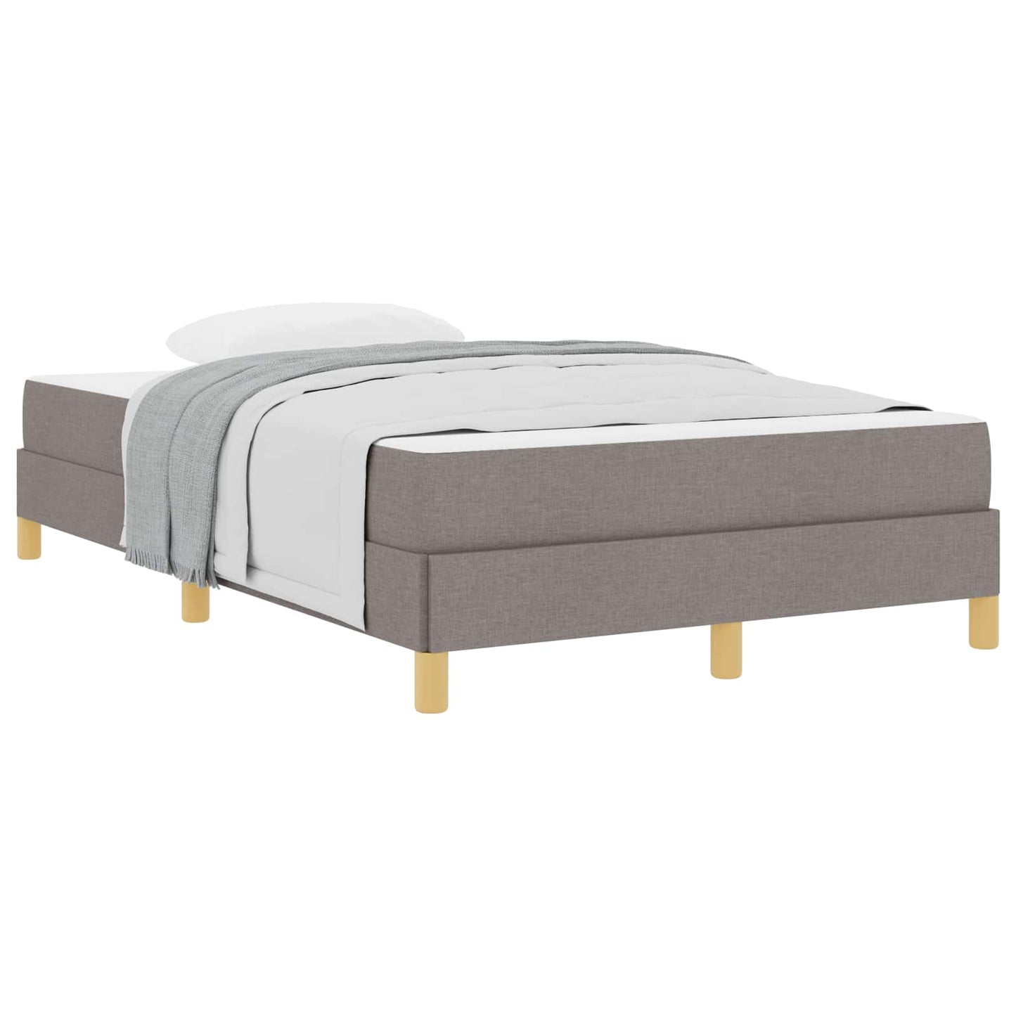 vidaXL Κρεβάτι με ελατήρια με στρώμα Taupe 120 x 200 cm ύφασμα