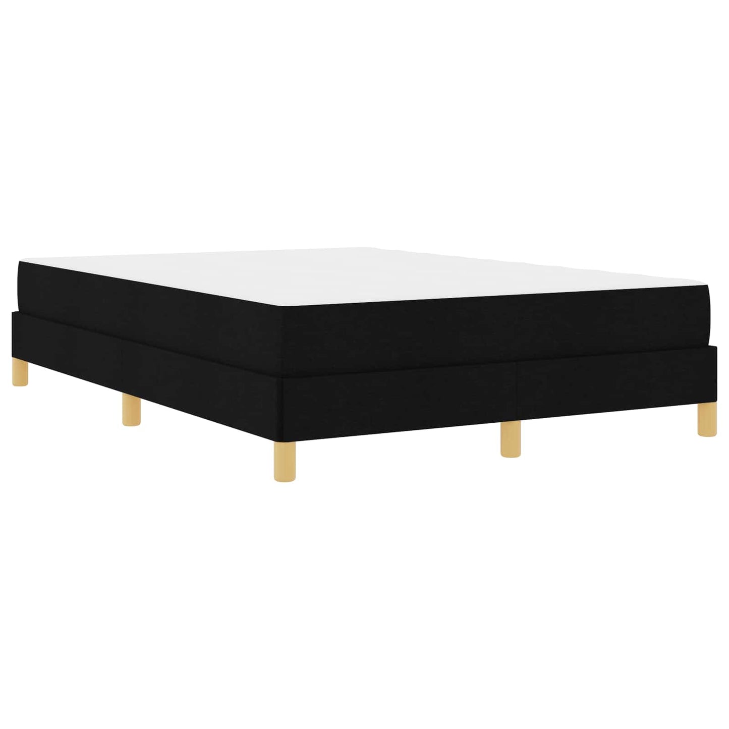 vidaXL Κρεβάτι με ελατήρια με στρώμα Μαύρο 140 x 200 cm ύφασμα