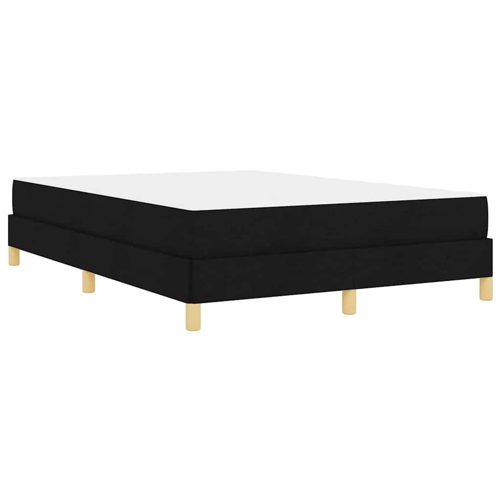 vidaXL Κρεβάτι με ελατήρια με στρώμα Μαύρο 140 x 200 cm ύφασμα