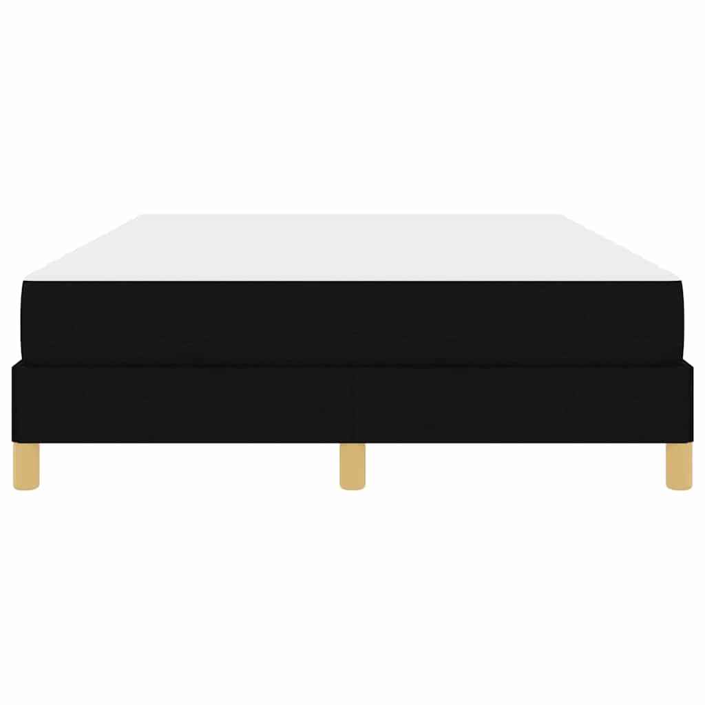 vidaXL Κρεβάτι με ελατήρια με στρώμα Μαύρο 140 x 200 cm ύφασμα