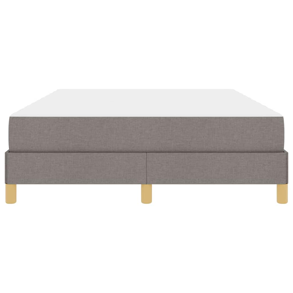 vidaXL Κρεβάτι με ελατήρια με στρώμα Taupe 140 x 200 cm ύφασμα
