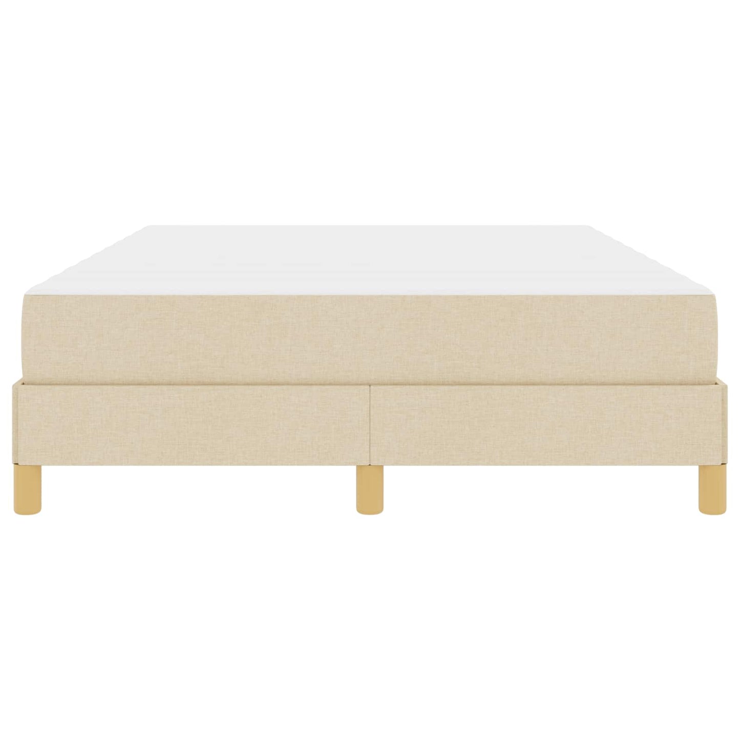 vidaXL Κρεβάτι με ελατήρια με στρώμα Κρεμ 160 x 200 cm ύφασμα