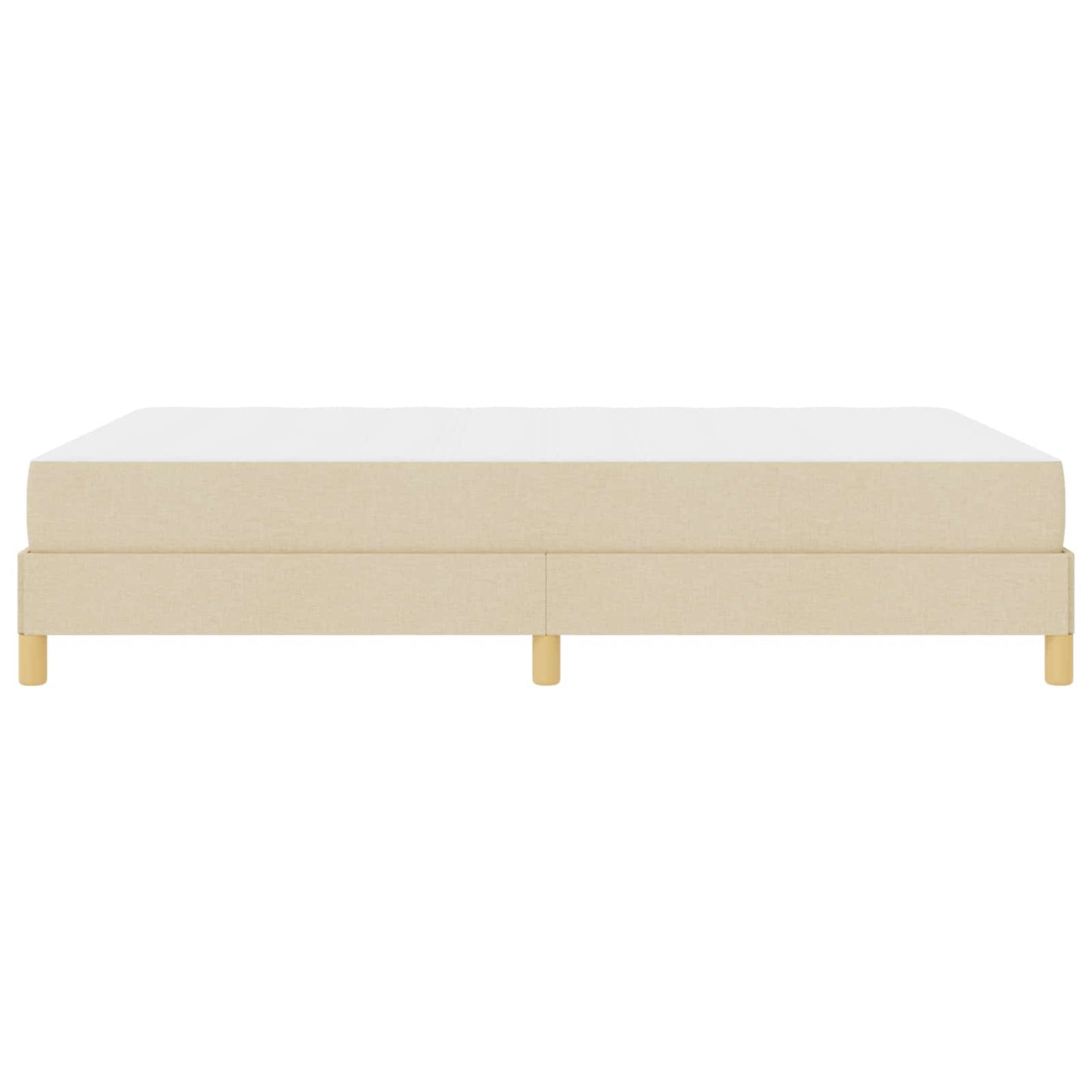 vidaXL Κρεβάτι με ελατήρια με στρώμα Κρεμ 160 x 200 cm ύφασμα