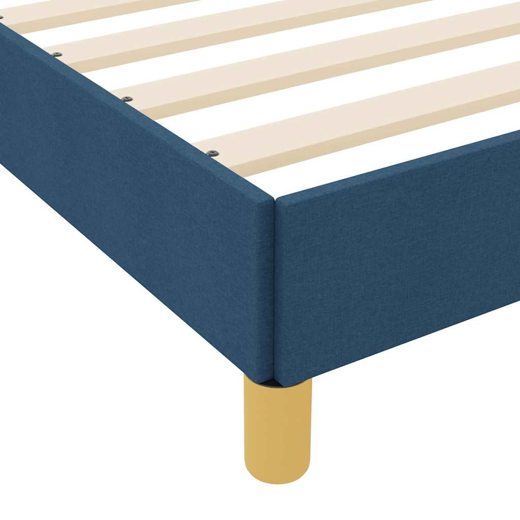 vidaXL Κρεβάτι με ελατήρια με στρώμα Μπλε 160 x 200 cm ύφασμα