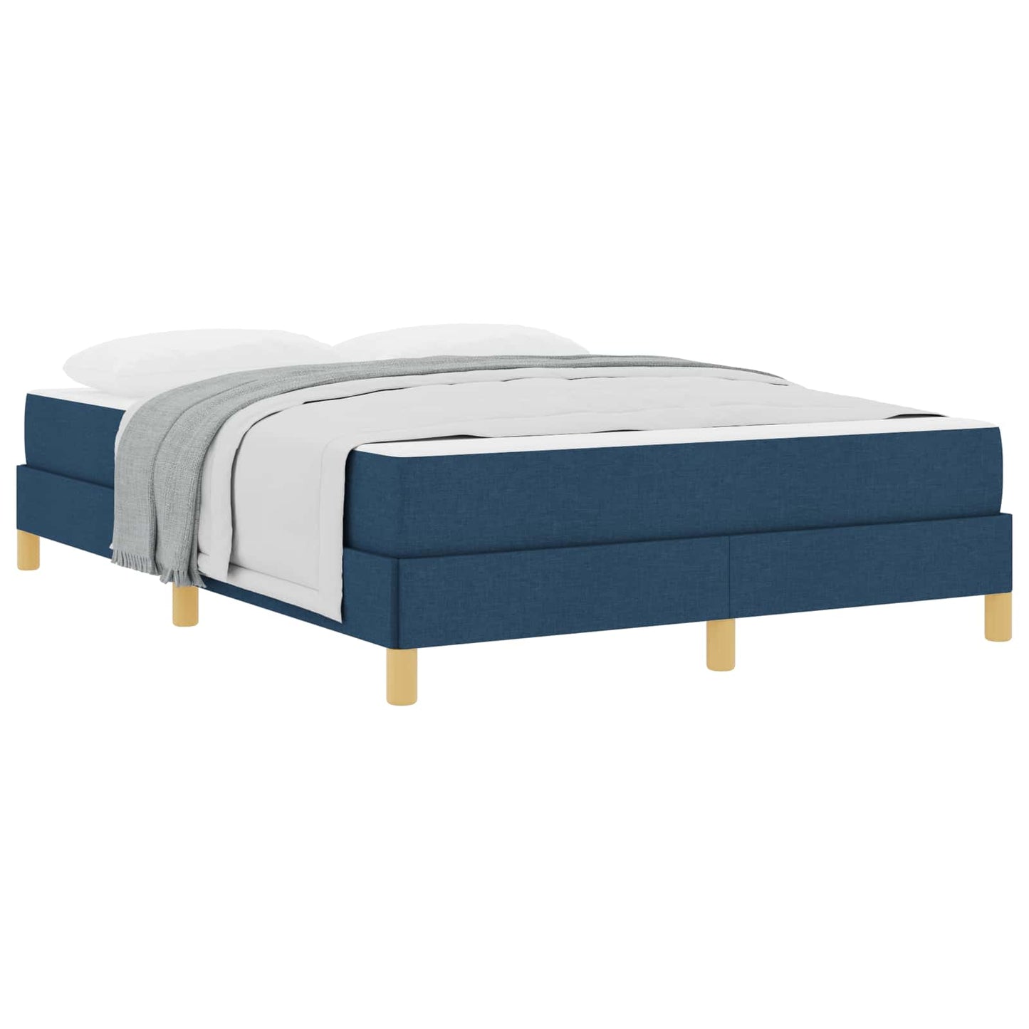 vidaXL Κρεβάτι με ελατήρια με στρώμα Μπλε 160 x 200 cm ύφασμα