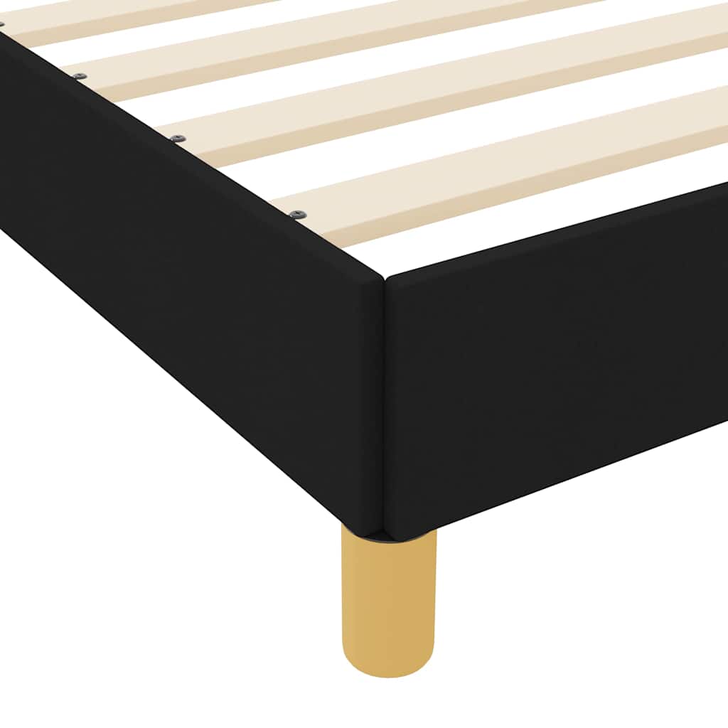 vidaXL Κρεβάτι με ελατήρια με στρώμα Μαύρο 180 x 200 cm ύφασμα
