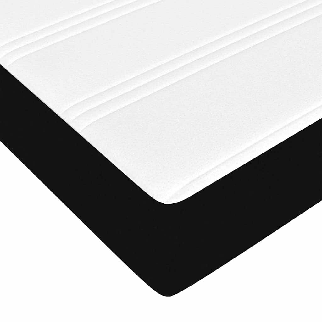 vidaXL Κρεβάτι με ελατήρια με στρώμα Μαύρο 180 x 200 cm ύφασμα