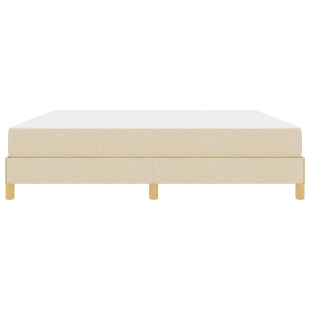 vidaXL Κρεβάτι με ελατήρια με στρώμα Κρεμ 180 x 200 cm ύφασμα