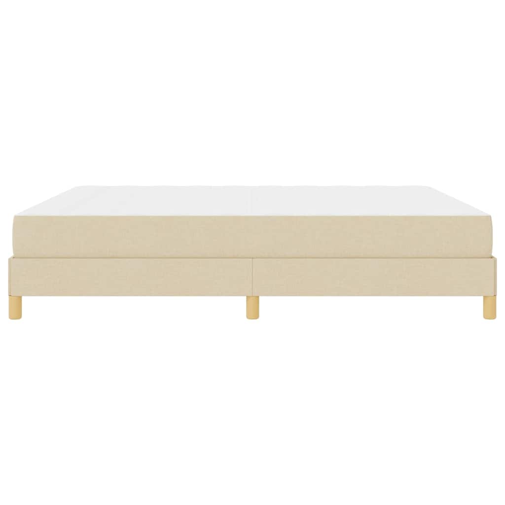 vidaXL Κρεβάτι με ελατήρια με στρώμα Κρεμ 180 x 200 cm ύφασμα