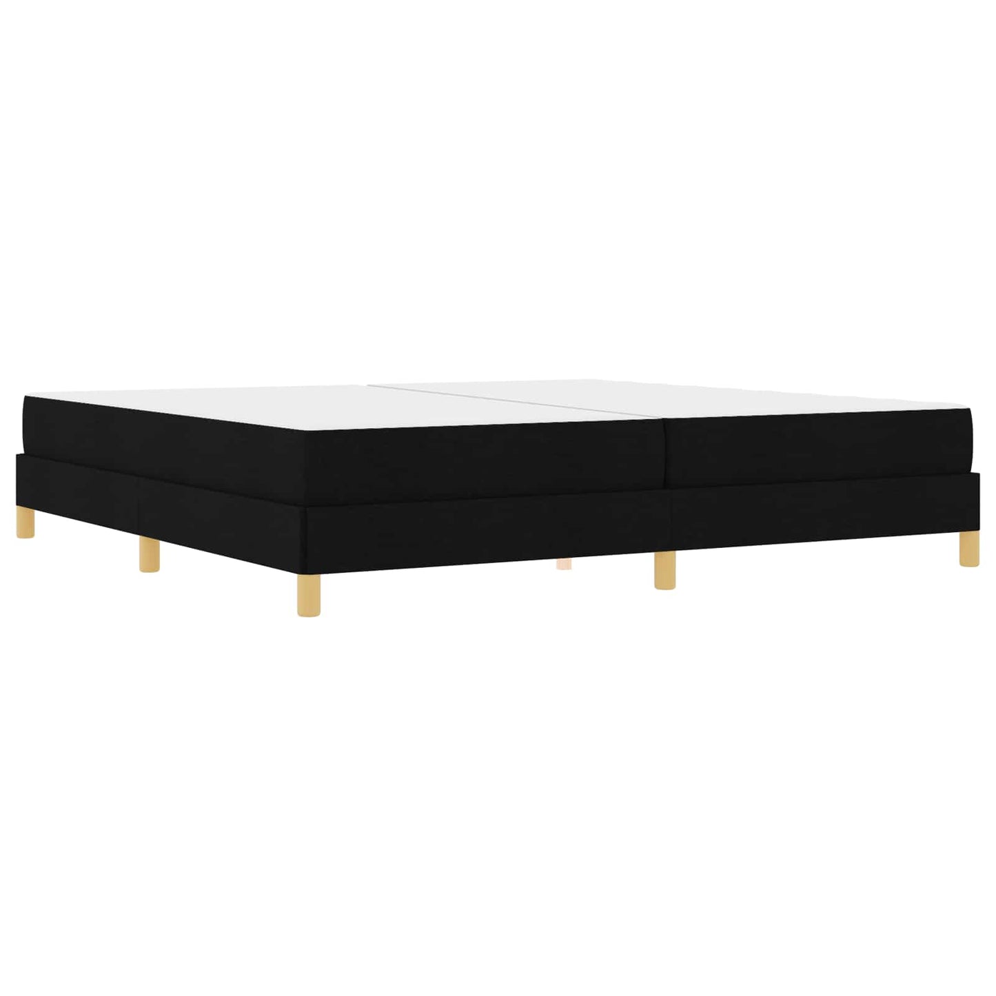 vidaXL Κρεβάτι με ελατήρια με στρώμα Μαύρο 200 x 200 cm ύφασμα