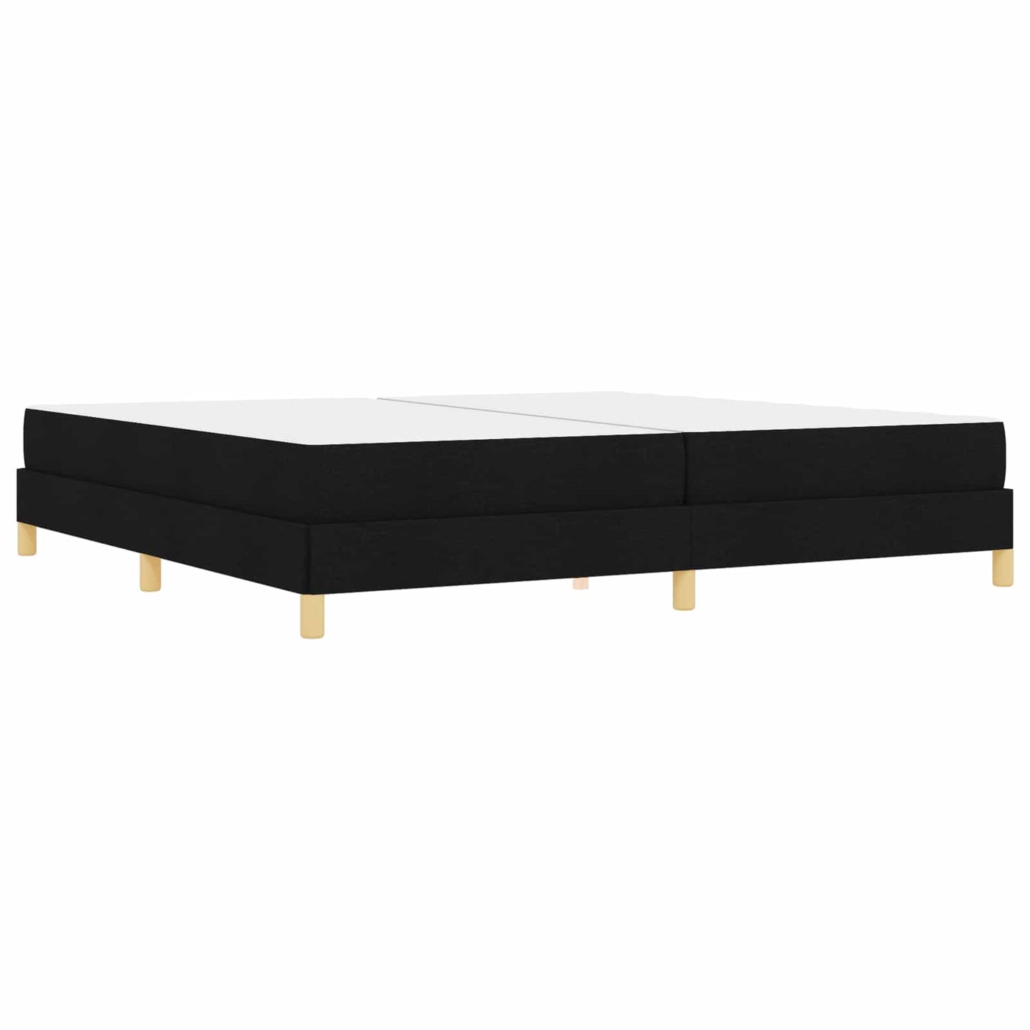 vidaXL Κρεβάτι με ελατήρια με στρώμα Μαύρο 200 x 200 cm ύφασμα