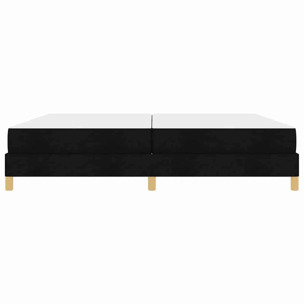 vidaXL Κρεβάτι με ελατήρια με στρώμα Μαύρο 200 x 200 cm ύφασμα