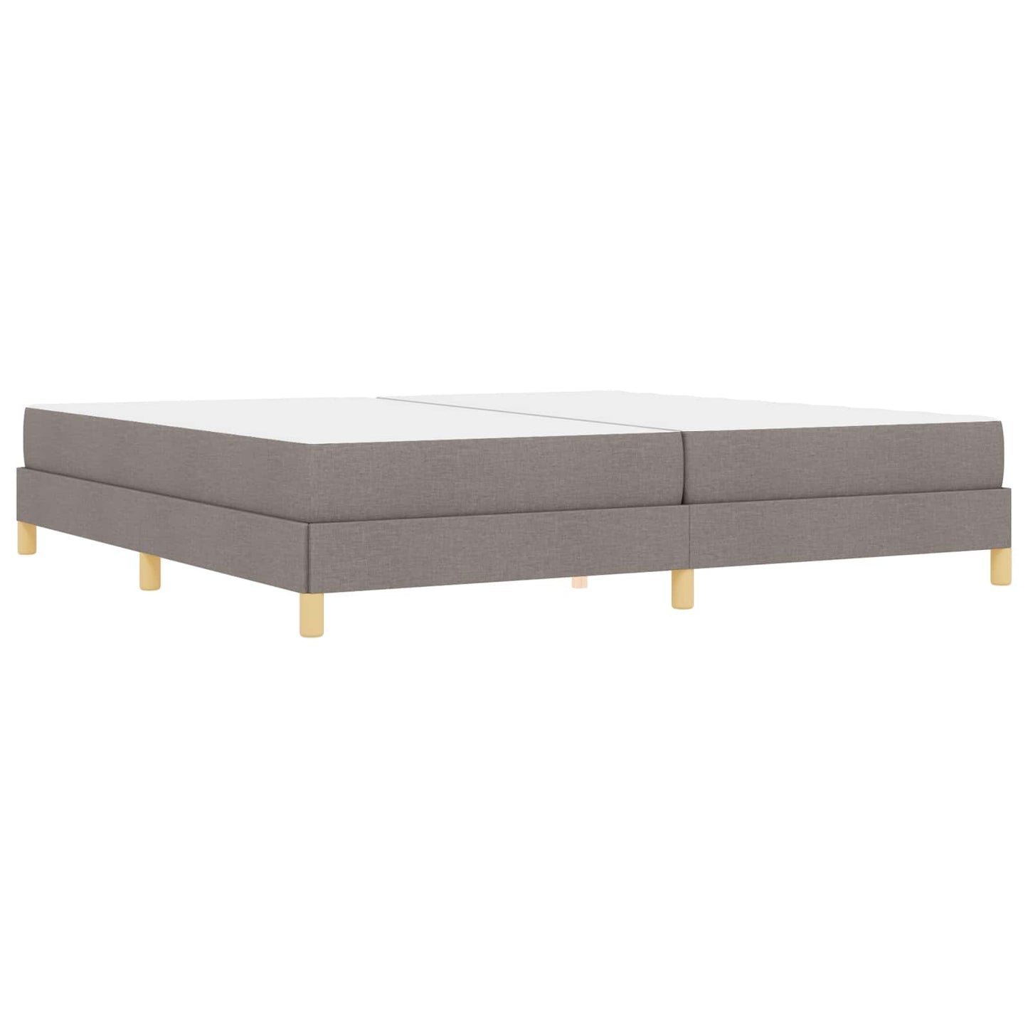 vidaXL Κρεβάτι με ελατήρια με στρώμα Taupe 200 x 200 cm ύφασμα