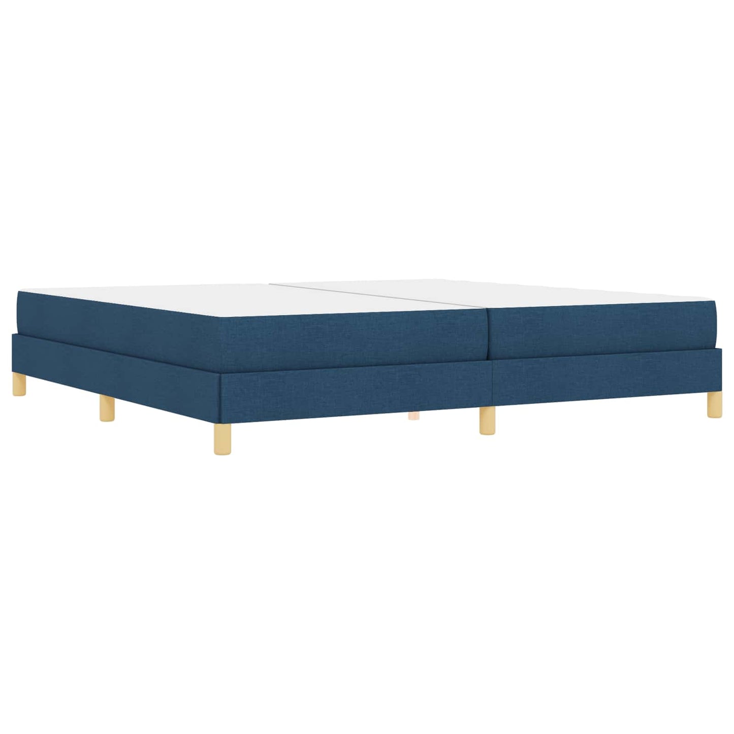 vidaXL Κρεβάτι με ελατήρια με στρώμα Μπλε 200 x 200 cm ύφασμα