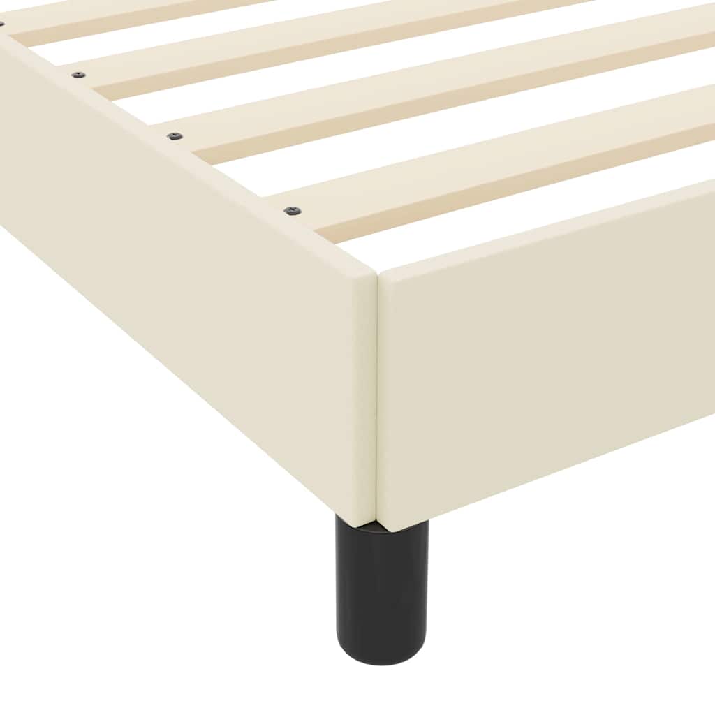 vidaXL Σκελετός Κρεβατιού με στρώμα Κρεμ 80 x 200 cm ύφασμα