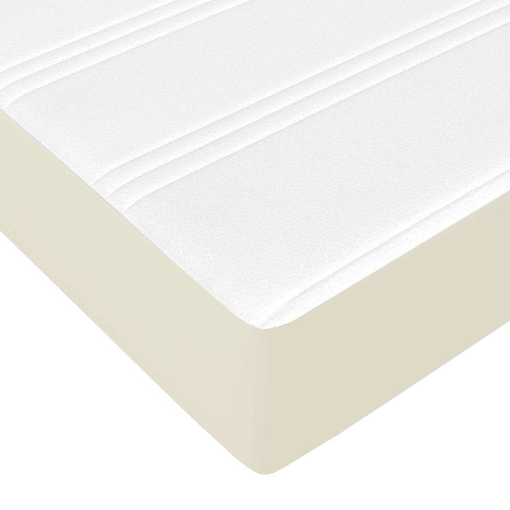 vidaXL Σκελετός Κρεβατιού με στρώμα Κρεμ 80 x 200 cm ύφασμα