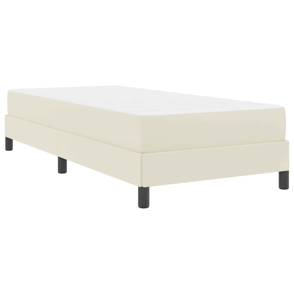 vidaXL Σκελετός Κρεβατιού με στρώμα Κρεμ 80 x 200 cm ύφασμα