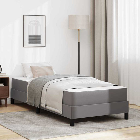vidaXL Σκελετός Κρεβατιού με στρώμα Γκρι 80 x 200 cm ύφασμα