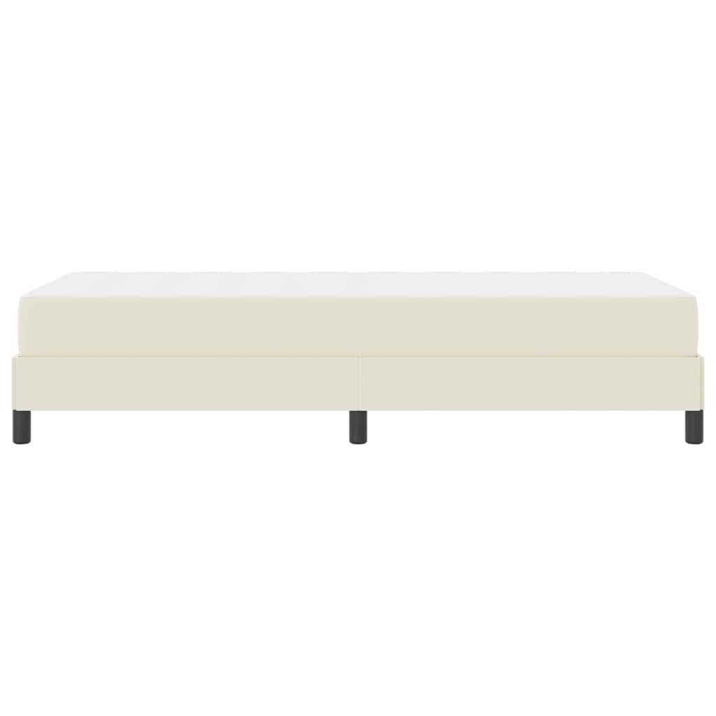 vidaXL Σκελετός Κρεβατιού με στρώμα Κρεμ 90 x 200 cm ύφασμα